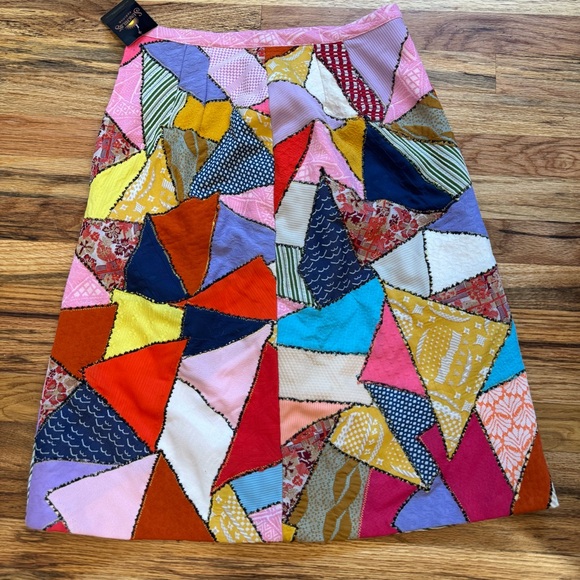 Vintage 60’s Patchwork A-Line Skirt  Multicolor Approx Size M See Measurements - Picture 4 of 12